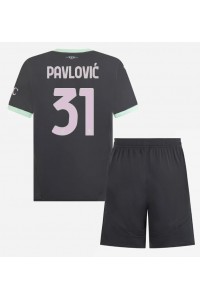 AC Milan Strahinja Pavlovic #31 Babytruitje 3e tenue Kind 2024-25 Korte Mouw (+ Korte broeken)